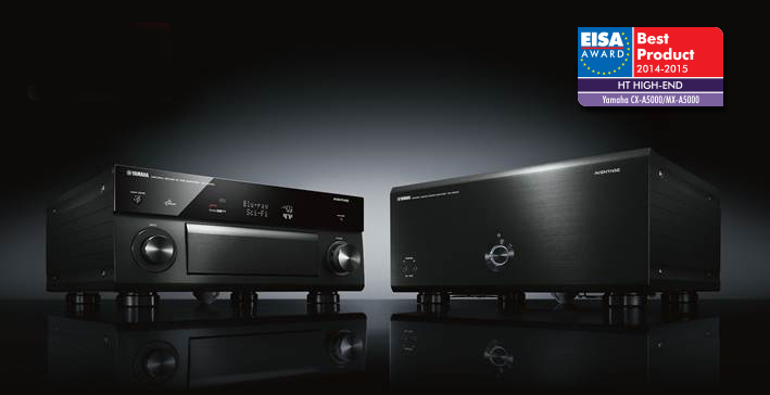 雅馬哈家庭影院前后?旗艦產品CX-A5000/MX-A5000<br/> 榮獲2014-2015年度EISA大獎 
