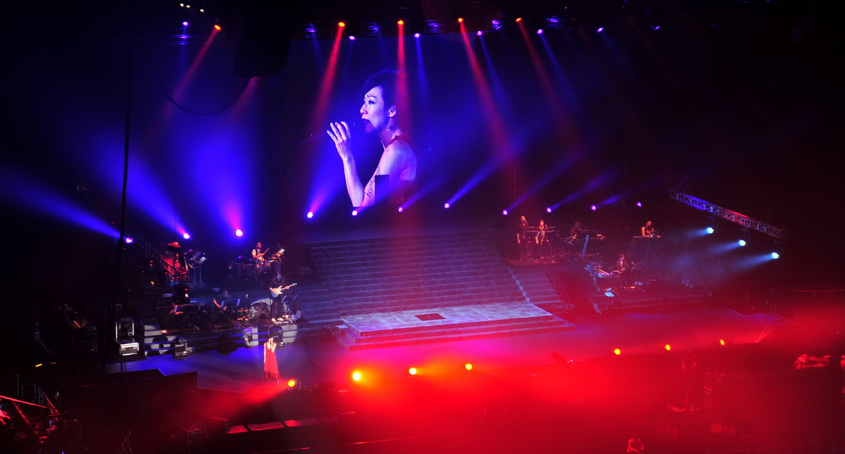 林憶蓮演唱會MMXII北京站——現(xiàn)場返聽運用中的CL5數(shù)字調(diào)音臺