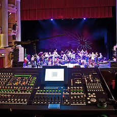 墨西哥 Ten Of The Best 音樂會——小號樂團演出中的 PM5D 數字調音臺